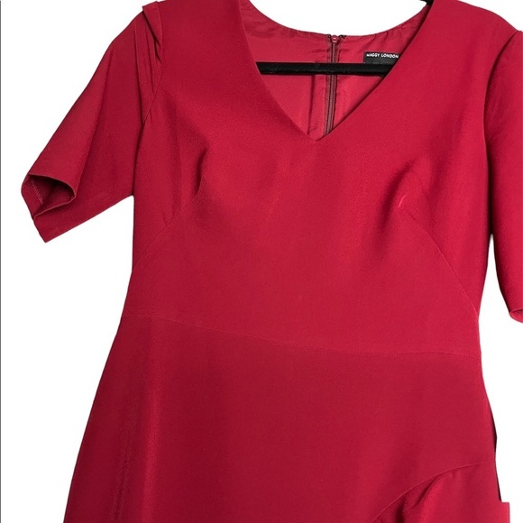 Maggy London Woman’s Carolyn Midi Red Dress / Size-Medium - Picture 5 of 16